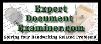 Expert Document Examiner. Expert Witness, Forgery, Faked writing, hot check, criminal case, civil case, handwriting analysis, handwriting in question, questioned documents, 